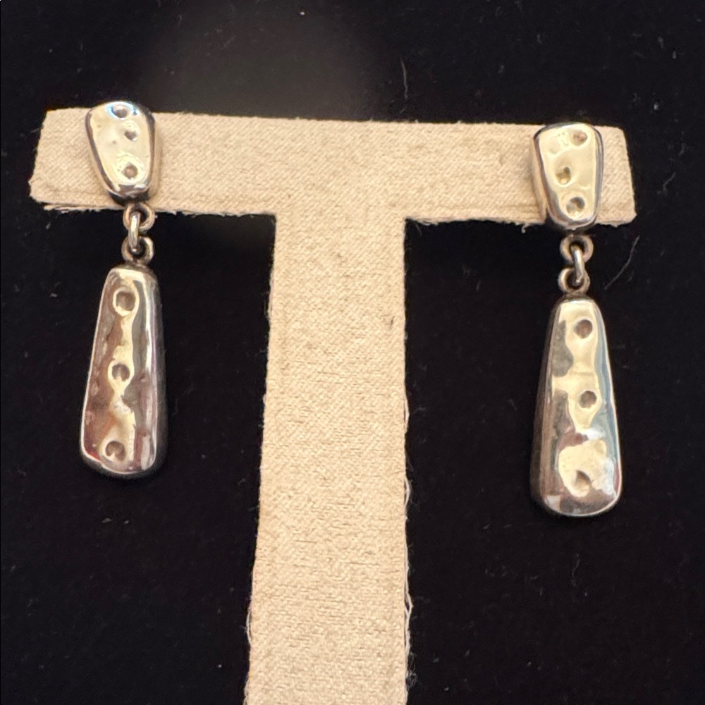 Maria Peru Sterling Hammered Earrings